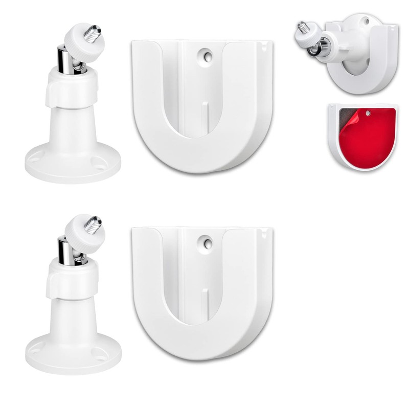 2pack Strong Adhesive Wall Mount +Adjustable Indoor/Outdoor Security Wall Mou...