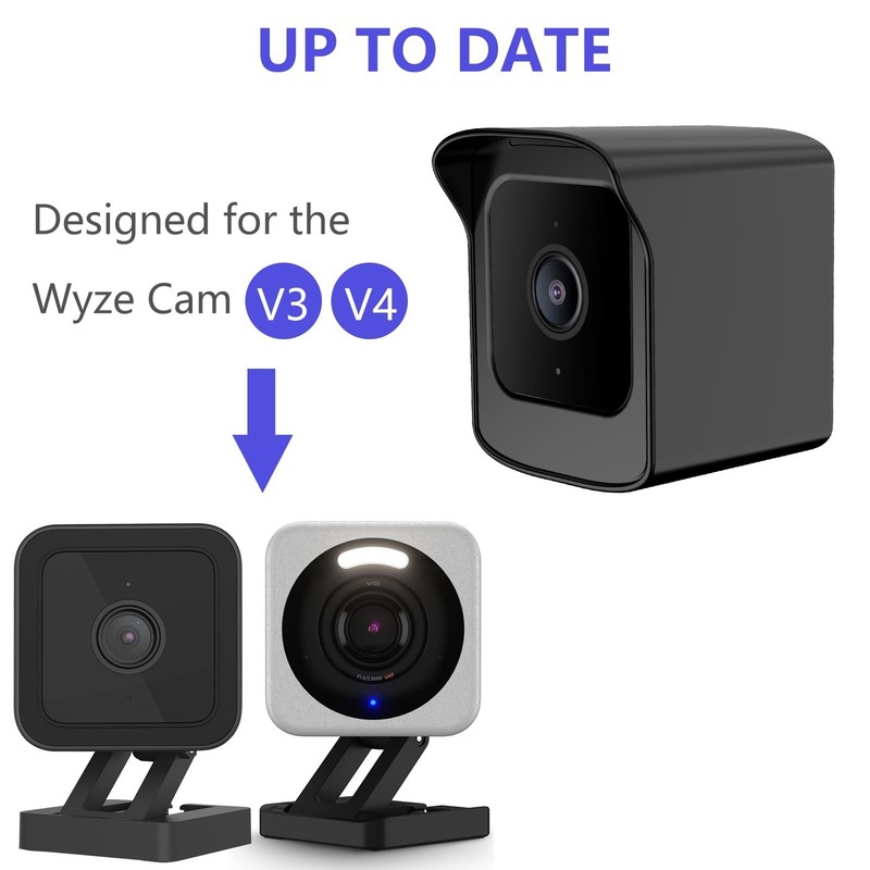 Weatherproof Mount for Wyze Cam V4/V3 - 360° Adjustable Wall Bracket, 2 Pack gallery