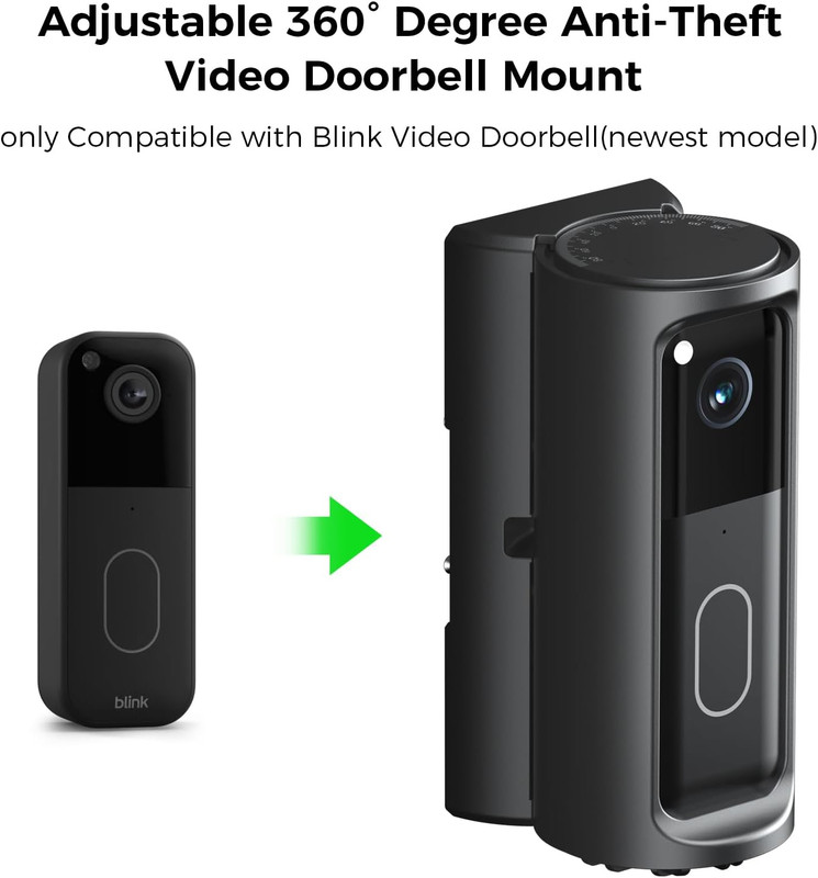Blink Doorbell Mount Adjustable 360° Degree Angle Compatible with Blink Video Do gallery