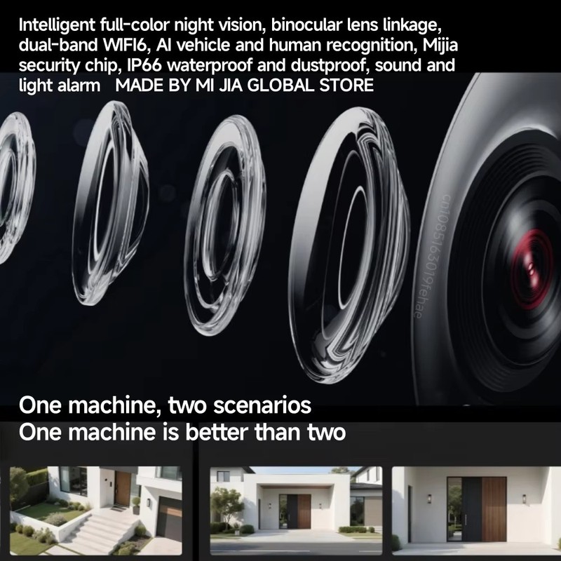 XIAOMI Outdoor Camera 4 Dual Lens WiFi Night Vision Two Way Audio Home Security gallery