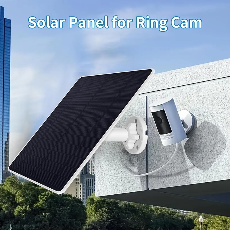 Ring Camera Solar Panel Charger for Stick Up and Spotlight Cams, Weatherproof gallery