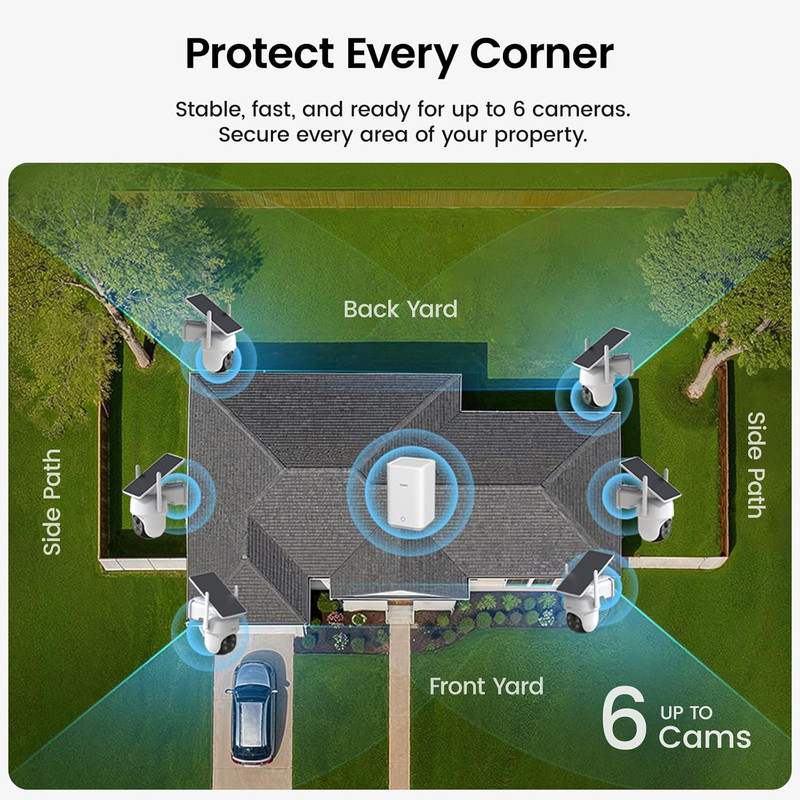 Security Cameras Wireless Outdoor, 6-Cam Kit, No Subscription, base Expandable t gallery
