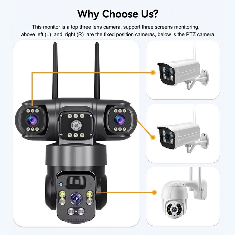 Solar Security Camera Wireless WIFI 4K Human Detection Night Vision Surveillance gallery