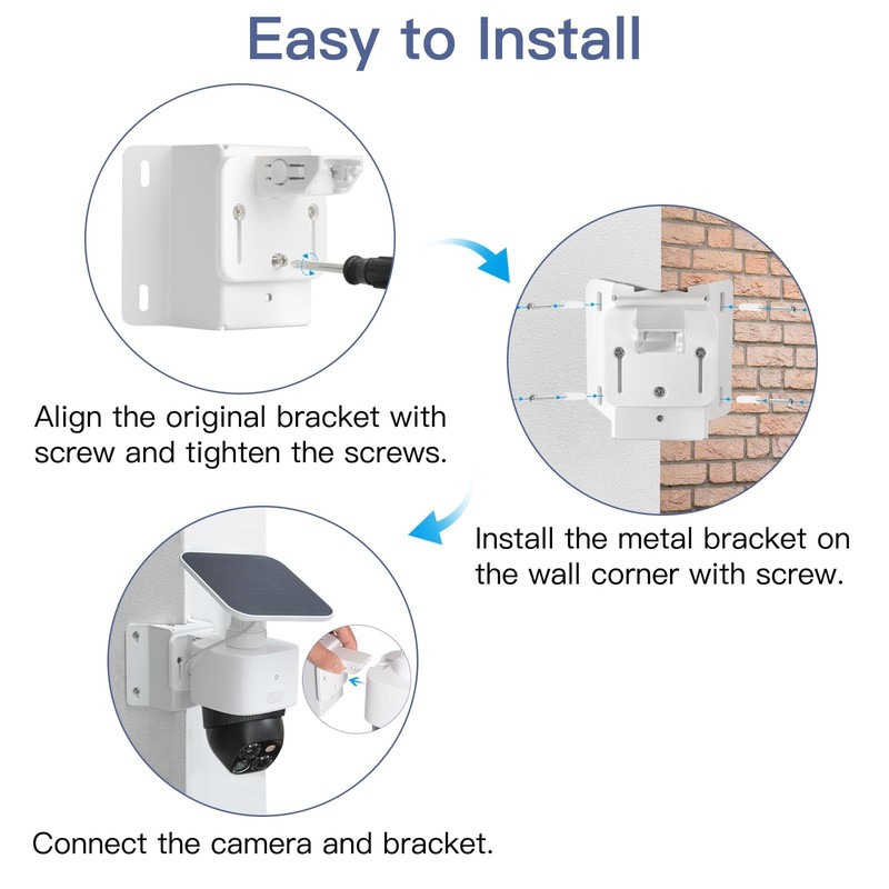 Wall Mount Bracket Compatible with Eufy Security Solocam S340, Rust-Proof Metal gallery