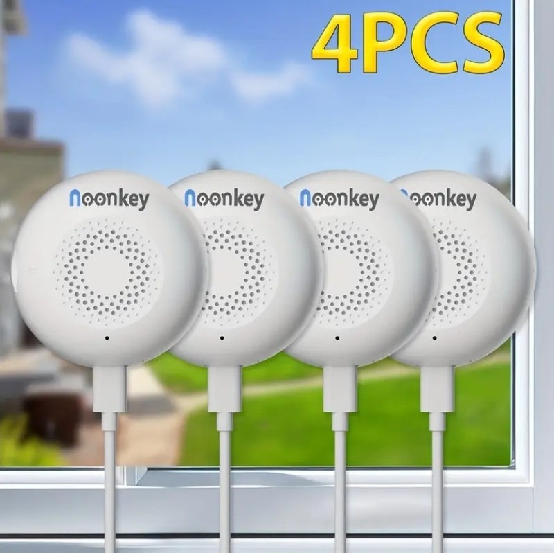 Noonkey Window Camera 4-Pack with Color Night Vision for Home Security NEW