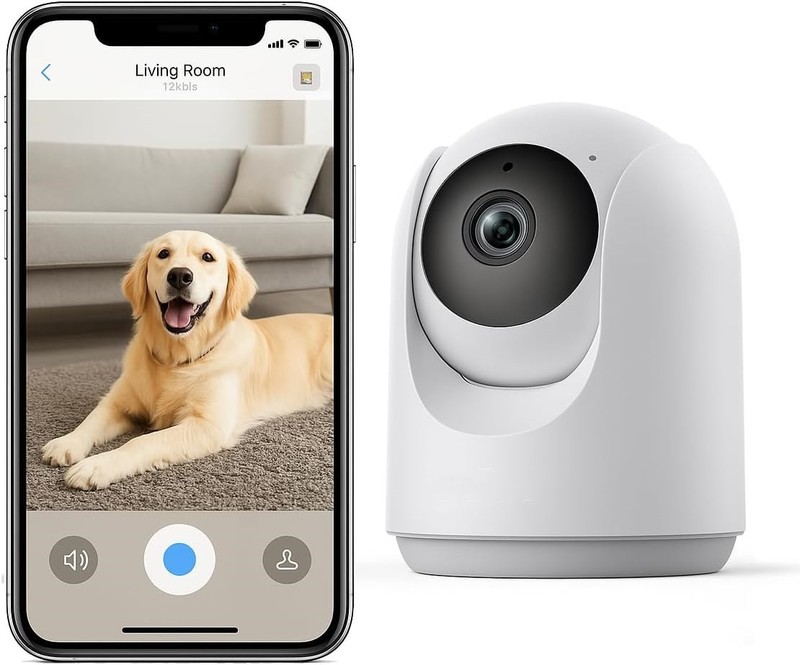 Smart Cameras for Home Security 2K 360 Pan-Tilt Pet Dog Baby Monitor Camera