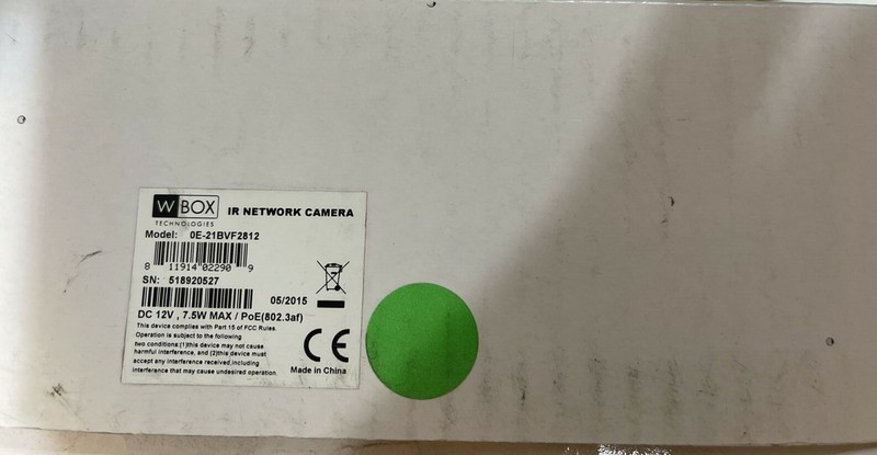 W Box Technologies 2.1 MP 0E-21BVF2812 IR POE Network Camera, 2.8-12mm gallery