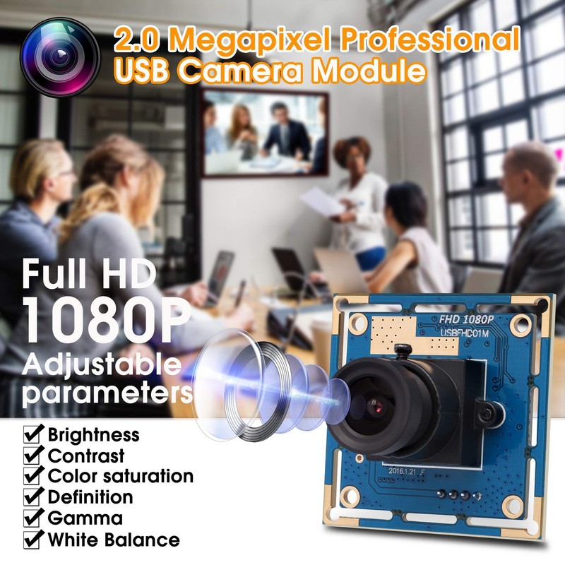 SVPRO 1080P USB Module - HD Webcam Board with 3.6mm Lens and 1/2.7'' CMOS OV2... gallery