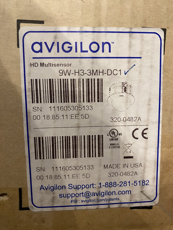 AVIGILON 9W-H3-3MH-DC1 DOME IN-CEILING VIDEO ZOOM CAMERA