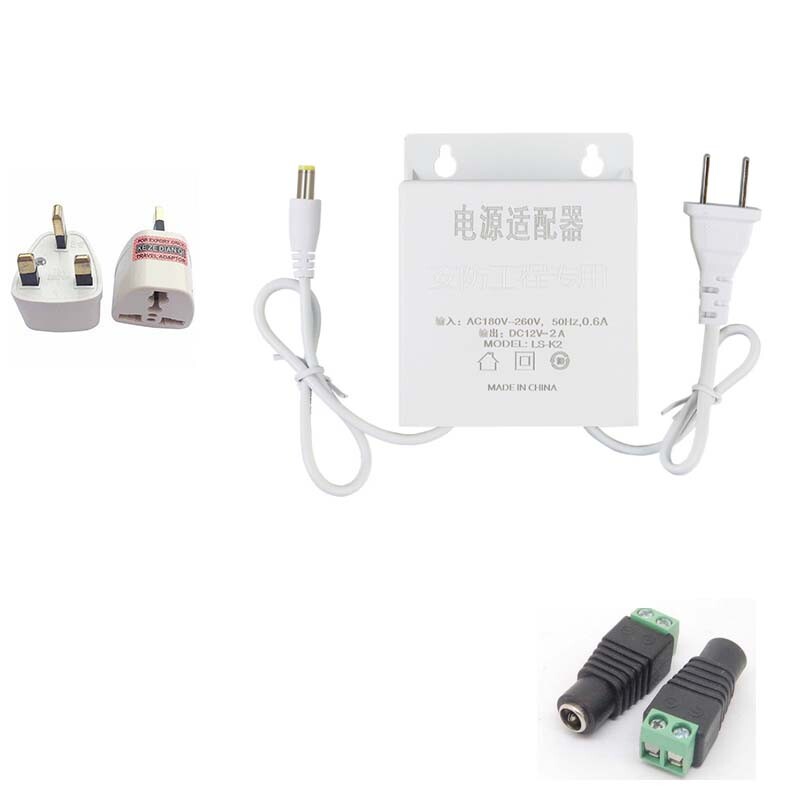 Waterproof Outdoor Power Adapter DC 12V 2A Supply Adapter For CCTV Camera whitet gallery