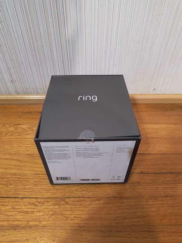 Ring Spotlight Camera Mount Wired Outdoor Rectangle Security Camera White 120V gallery