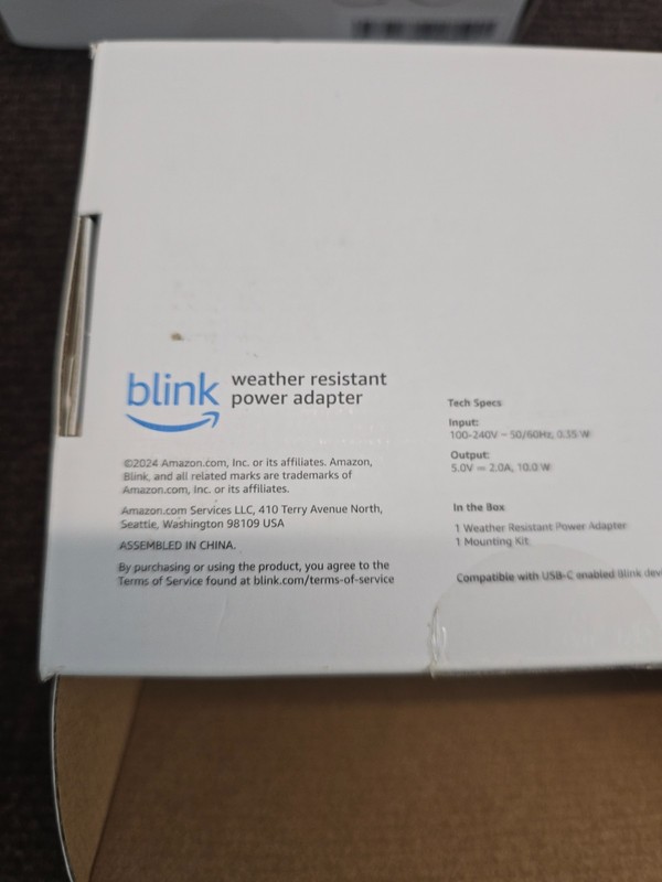 Blink Weather Resistant Power Adapters NIB lot of 2 13Ft long gallery