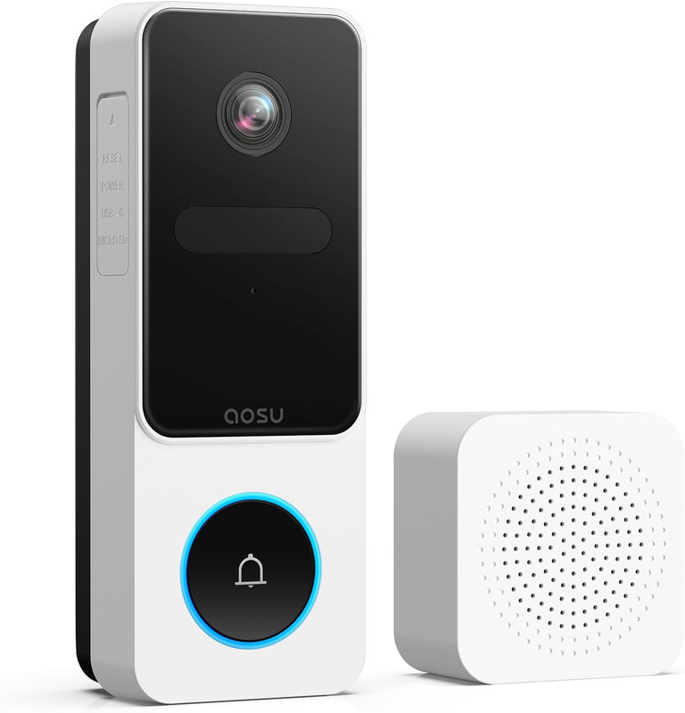 Doorbell Camera Wireless- Head-To-Toe View, 2.4Ghz Wifi Video Doorbell with Chim gallery
