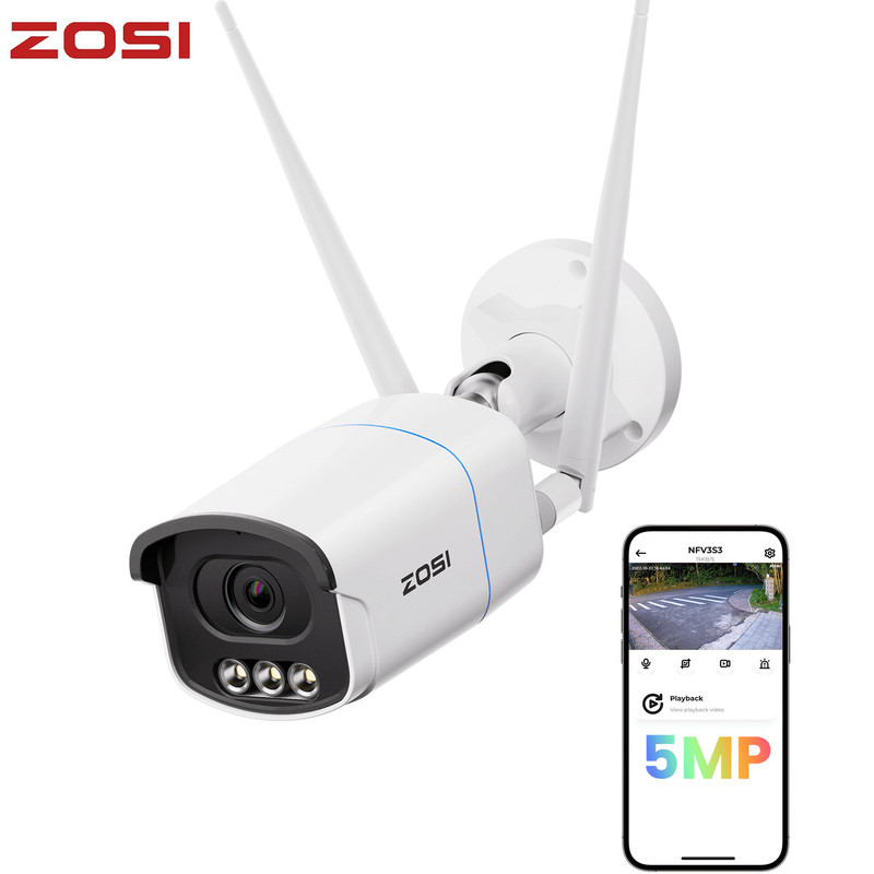 ZOSI 5MP 5G WiFi Security Camera Outdoor Full ColorVu Human/Vehicle Detection