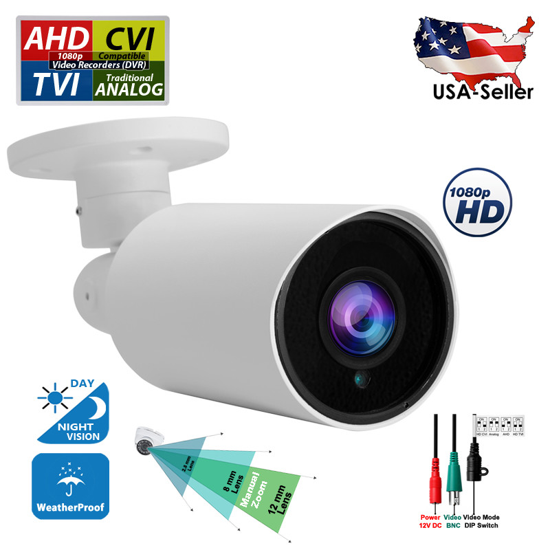 1080p CCTV Security Camera TVI AHD CVI Night Vision Outdoor Indoor Wall Ceiling
