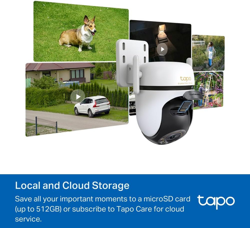 Tapo 3K 5MP Outdoor Pan/Tilt Security Wi-Fi Camera – 360° View, Free Person/Vehi gallery