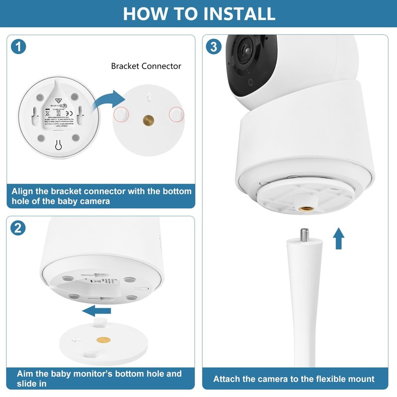 Security Camera Mount for eufy Indoor Camera E30/C210/C220/E220 or Other Came... gallery