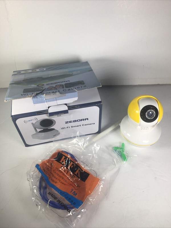 Zebora Wi-Fi Smart Camera White & Yellow new Open Box
