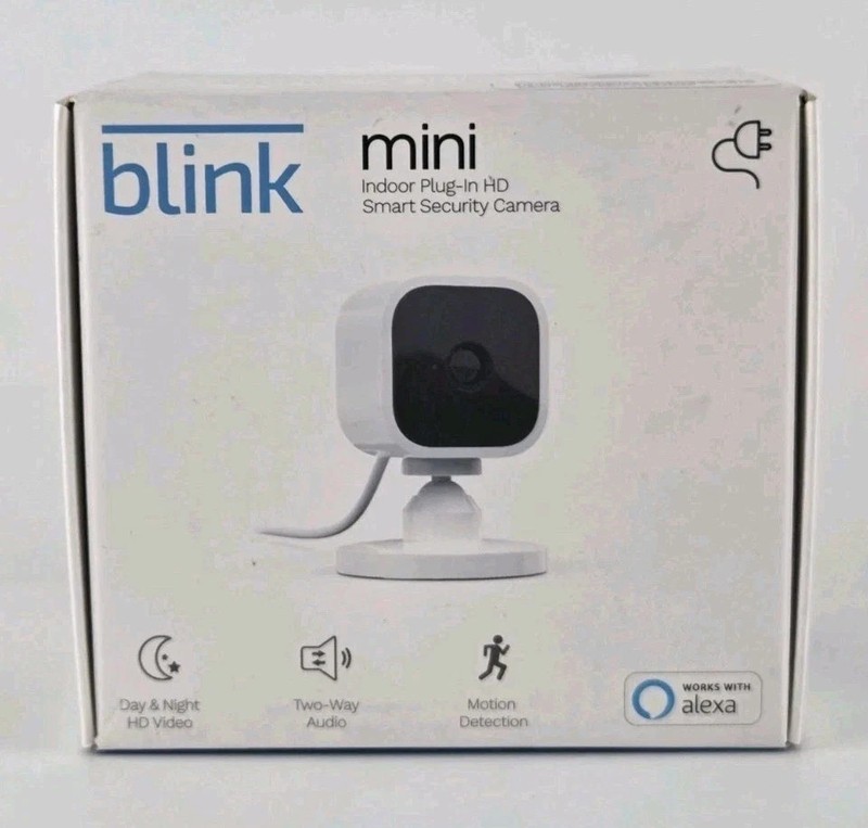 Blink Mini Indoor Plug-In Live HD Smart Security Camera NEW FAST FREE SHIPPING!!