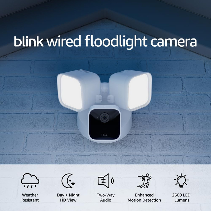 Wired Floodlight Camera, Smart Security Camera, 2600 Lumens, HD Live View, Enhan gallery
