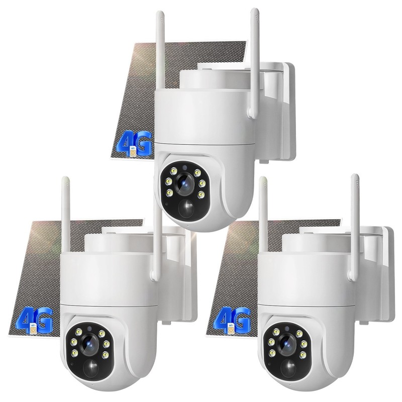 4G LTE Cellular Security Camera No WiFi Solar Outdoor Night Vision With SIM Card