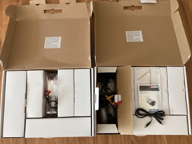 8 Lorex 700TVL 960H Security Cameras & 5 Cables & 2 Power Adapters + 1 FREE