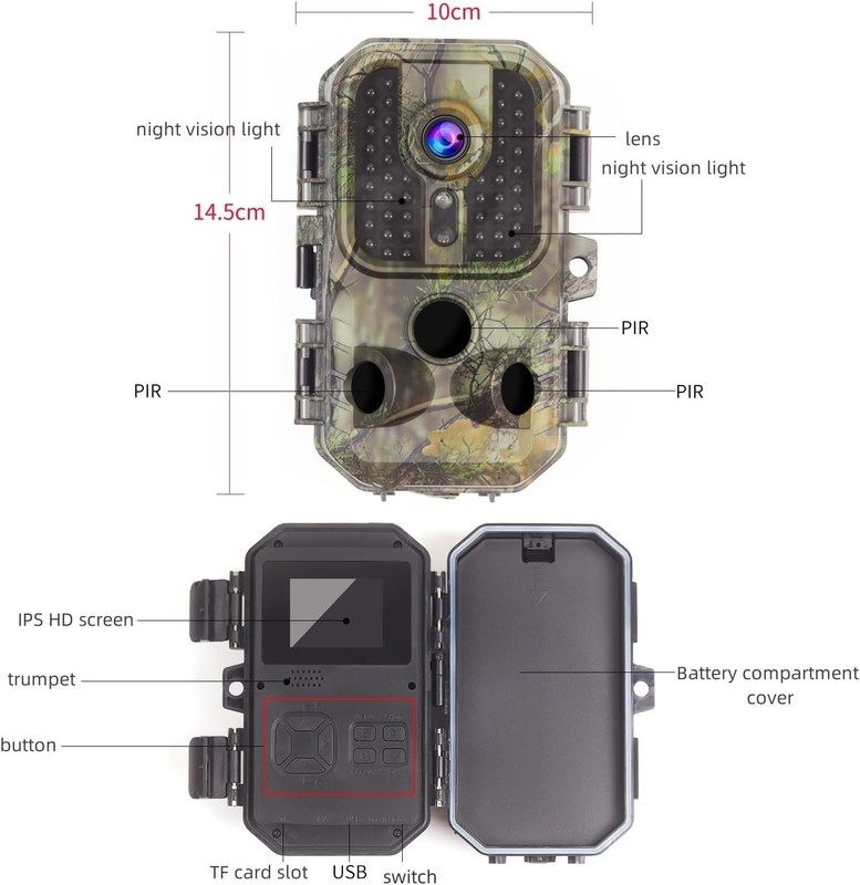 Wildlife camera 30MP4K night vision motion-activated 0.3–0.5s 120°... gallery