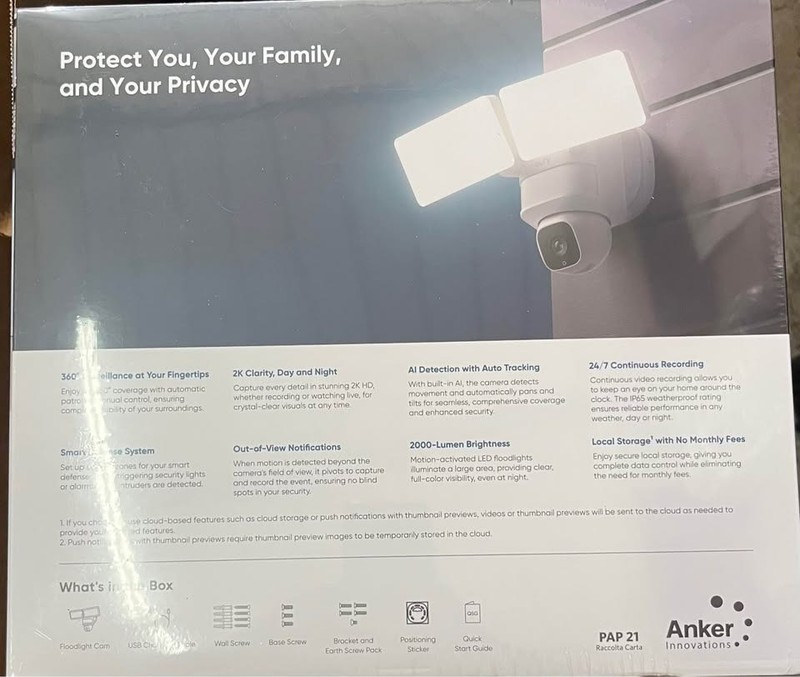 eufy Security Floodlight Camera E30, Security Camera Outdoor, 360° Pan & Tilt gallery