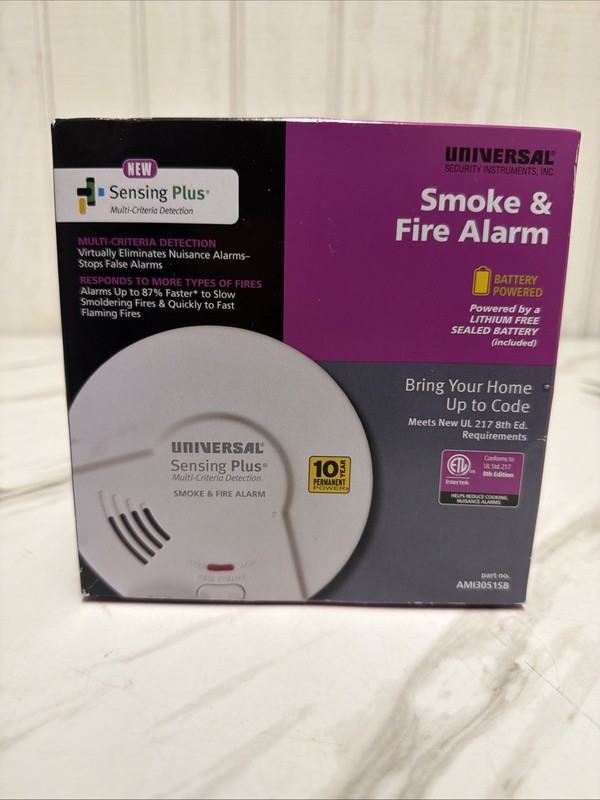 Universal Sensing Plus Smoke & Fire Alarm AMI3051SB