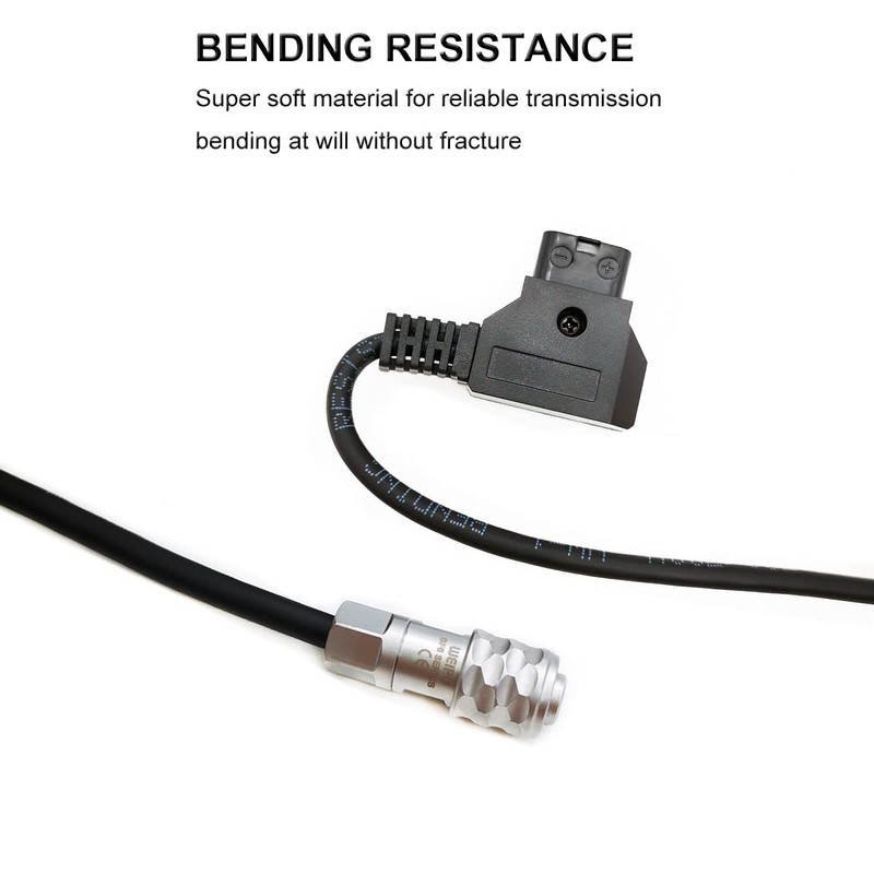 BMPCC 4K 6K Flexible Power Cable, D-tap to Weipu SF6 2 Pin Female for Blackma... gallery