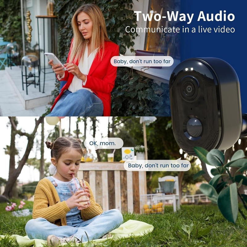 Wireless Outdoor Security Camera - 2K HD, AI Motion Detection, Night Vision gallery