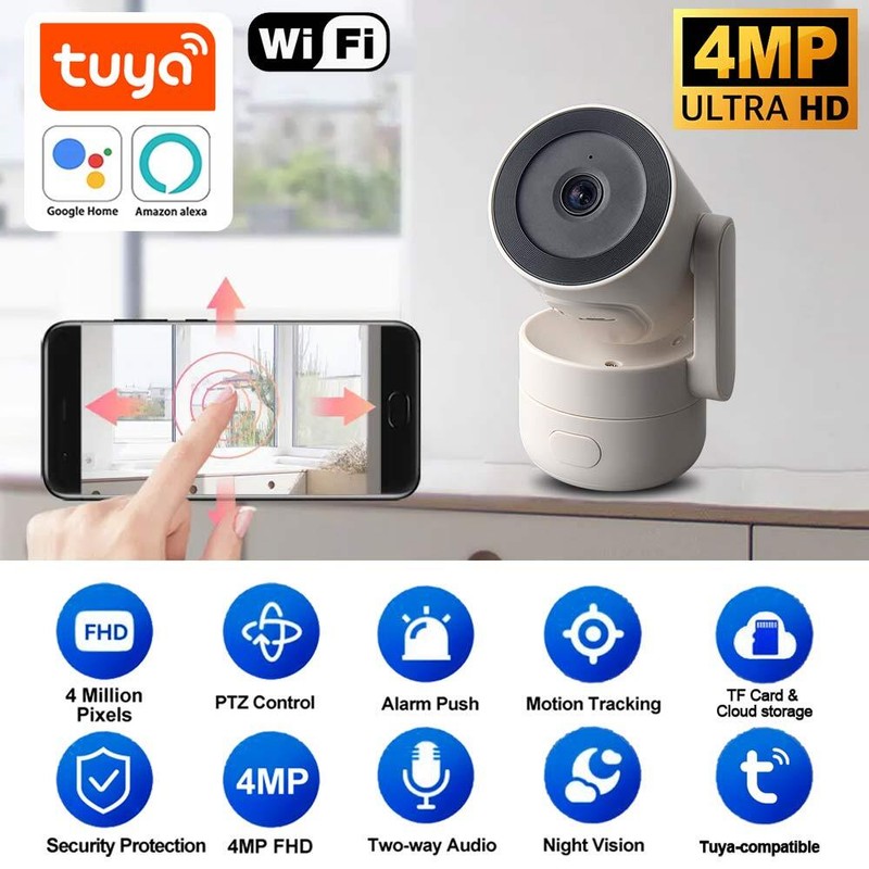 WiFi Smart Home Security Camera Night Vision CCTV 2-Way Audio PTZ Cam Monitor gallery