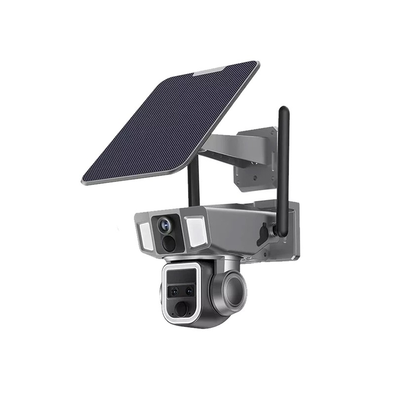 Solar Power 4G WIFI Security Camera 12MP 10X Zoom 4K Cam PIR Auto Tracking PTZdt