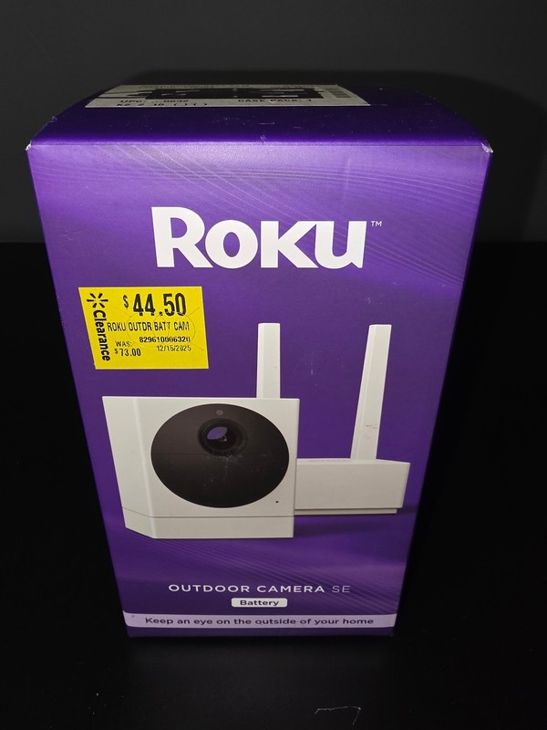 Roku Outdoor Camera SE Battery Powered Smart Home Security Camera CW1000R