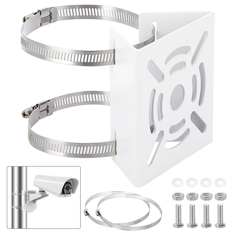 Camera Pole Mount Bracket-Stainless Steel Pole Mount Adapter Bracket with Loo…