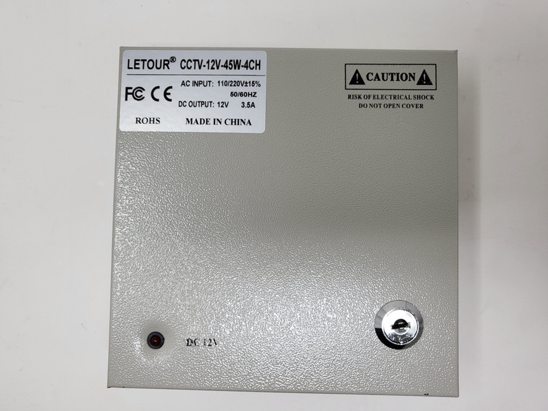 Letour CCTV-12V-45W-4CH 4Channel Power Supply