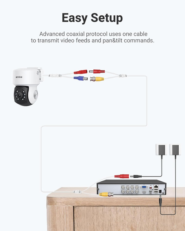 2Pack 1080P 2MP AHD CCTV Home Surveillance Dome Wired PT Camera with 350° Pan an gallery