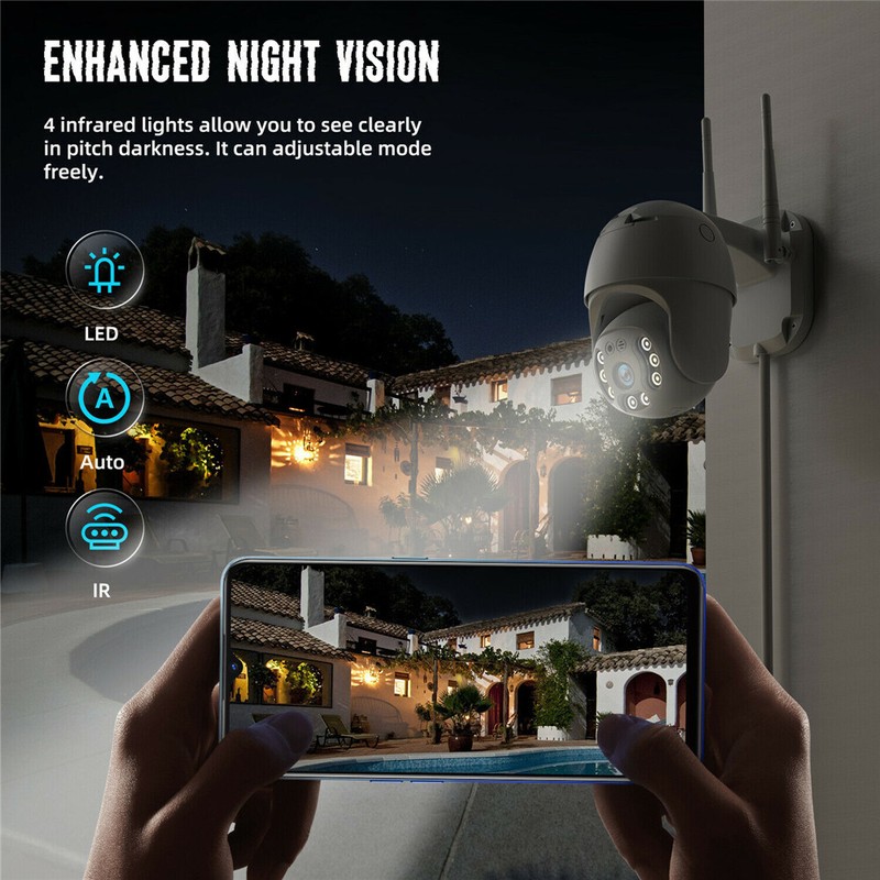 Outdoor WIFI Camera Wireless 1080P IP CCTV PTZ Home Security Remote Monitor gallery