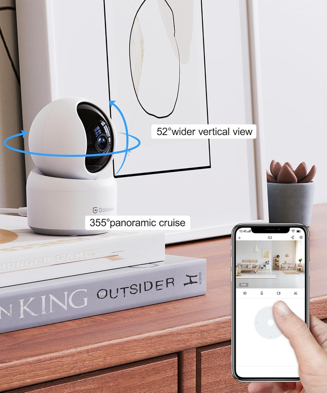 Indoor Security Camera 2K, Pet Camera, 360 Degree 2.4G Wifi Home Security Camera gallery