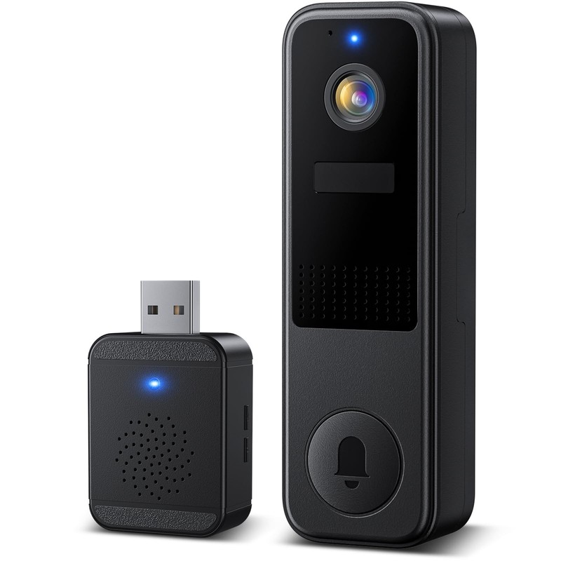 DB4 2K Battery Video Doorbell, Smart Wireless Doorbell Camera with Ring Chime…