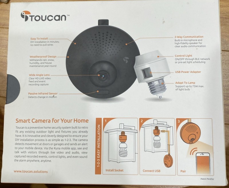 TOUCAN Outdoor Surveillance Kit Security Camera Only (No Adapter) - Open Box gallery