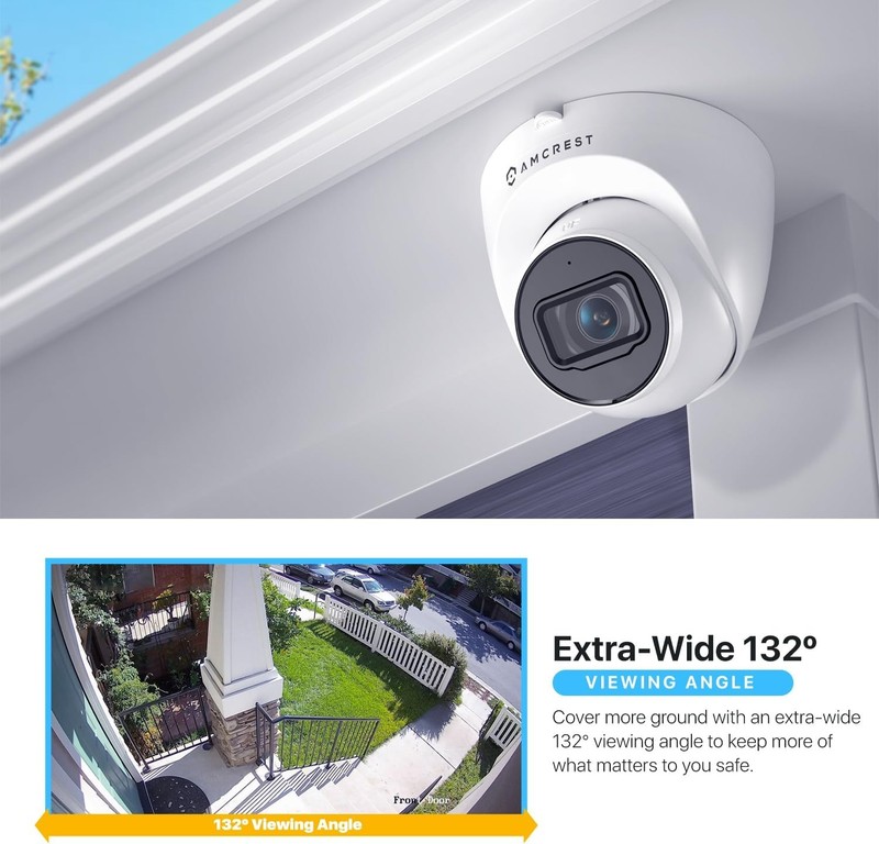 2 Pack Amcrest UltraHD 4K Outdoor Security IP Turret PoE gallery