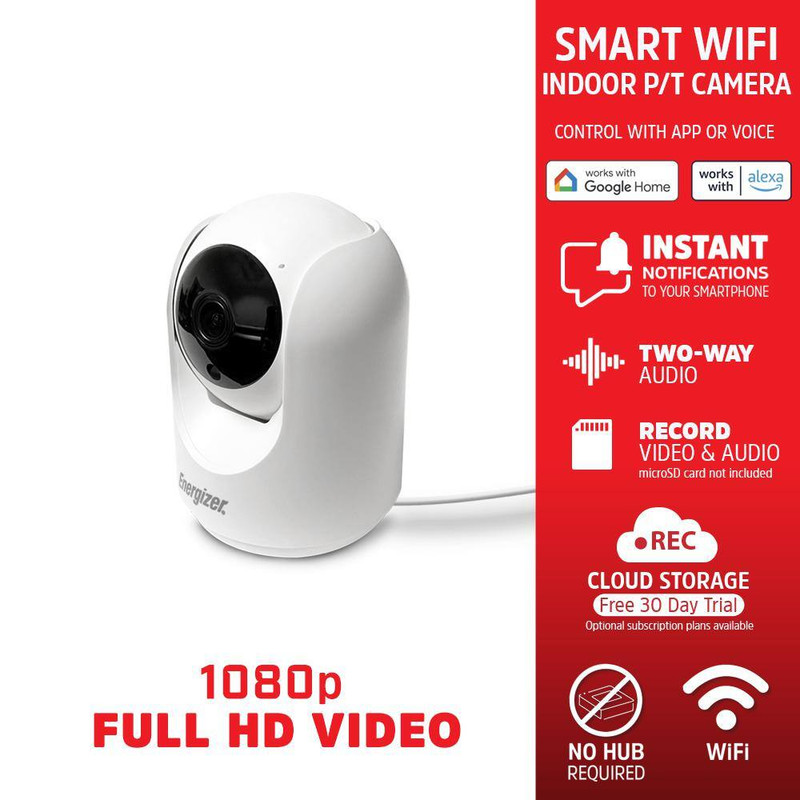 Pan and Tilt Wired Wifi Indoor White 1080P HD AC Powered Surveillance Home Secur gallery