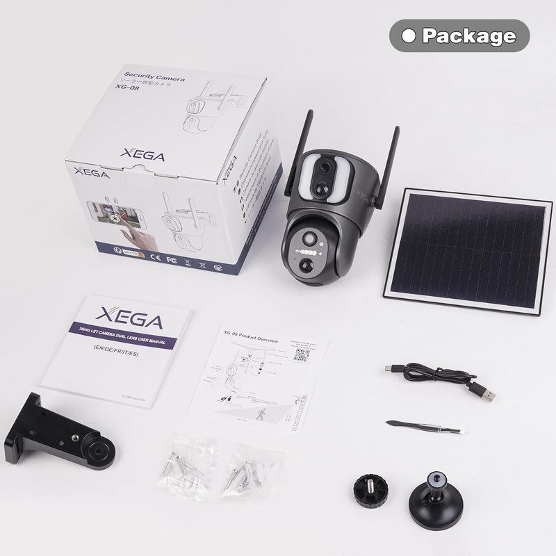 14400mAh Solar-Powered 4G Security Camera - HD Dual Lens for Remote Surveillance gallery