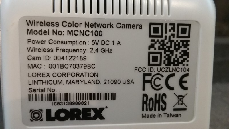 Lorex MCNC100 Wireless Color H.264 Security Network Camera+Adapter Tested Works gallery