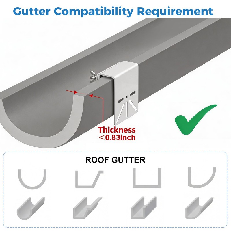 Gutter Mount Bracket Compatible with eufy Security SoloCam S340/E30/E42, eufy... gallery