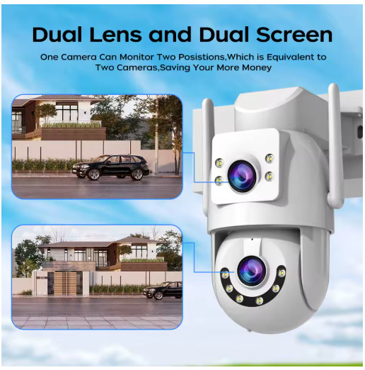 Jooan 4K 8MP WiFi PTZ Security Camera Dual Lens AI Tracking gallery