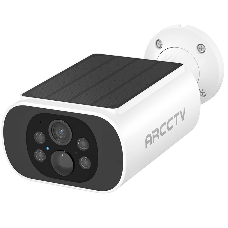 ARCCTV 4MP 2.4&5G WiFi Wireless Solar Powered Security Camera Outdoor 2-Way Talk