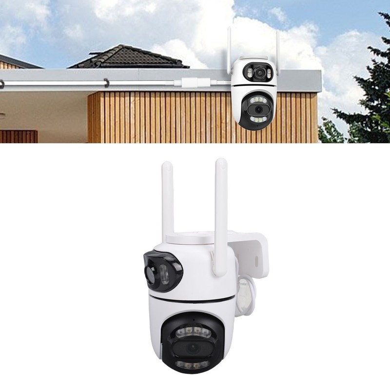 Pan Tilt Security Camera WiFi 8MP Dual Lens AI Motion Detection with APP HOT