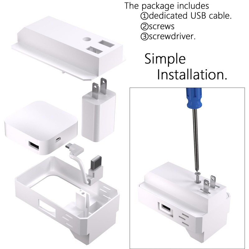 Outlet Wall Mount for Blink Sync Module 2, Keeps Wires Hidden, No Exposed Cab... gallery